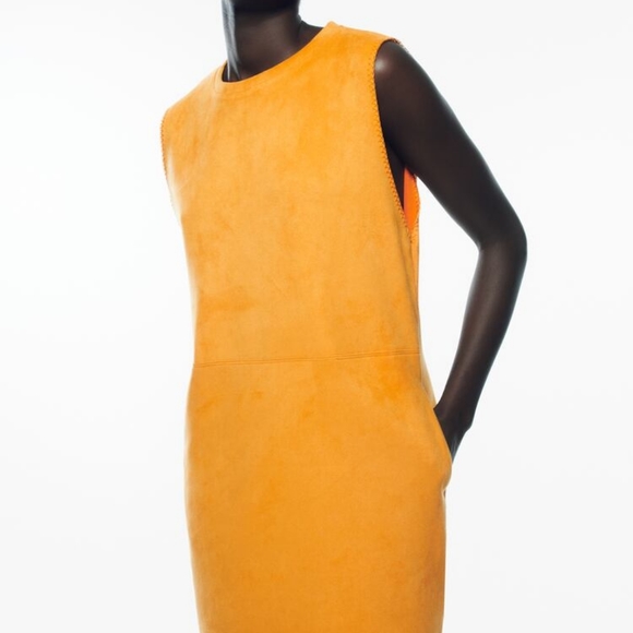 H&M FAUX SUEDE SHORT DRESS SIZE XL - Picture 3 of 12